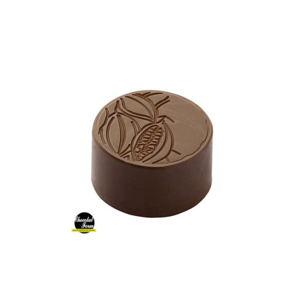 CHOCOLATE WORLD - Chocolate mold round cocoa bean CF0302