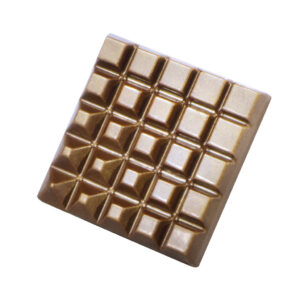 Martellato Square chocolate bars with geometric pattern.