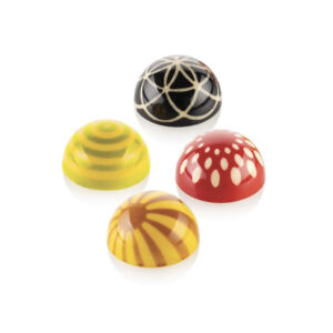 Silikomart Polycarbonate  Semisfera 01 & choco stamp a chocolate mould